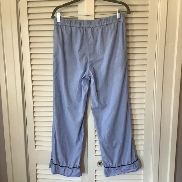 J. Crew women's pajama set XS blue short sleeve shirt pants 100% cotton - Picture 6 of 16
